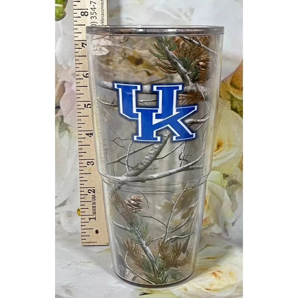 REAL TREE Tervis University of Kentucky UK Wildcats Tumbler Cup Tailgating 24oz